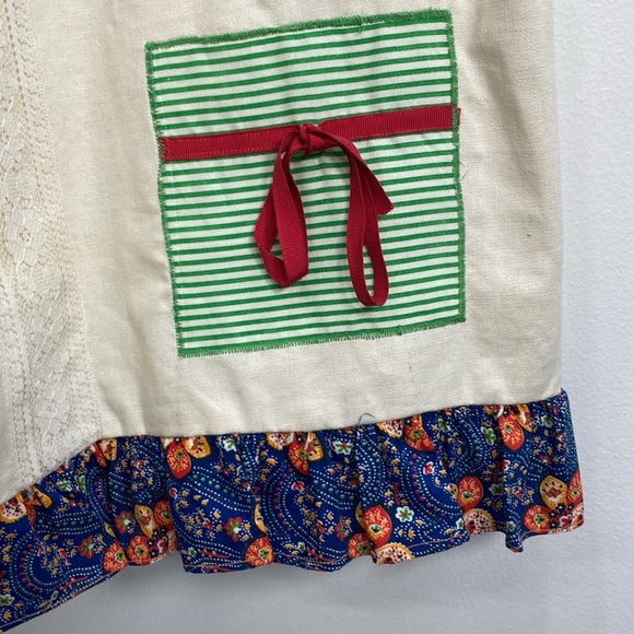 Vtg Handmade Patchwork Christmas Skirt Hand Made Stunning M? - Picture 4 of 12